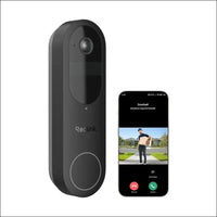 REOLINK Battery Doorbell Camera, 2K Security Video Door Bell Cam, 150x150° View, 2.4/5 GHz WiFi, Batteries or Wired Powered, Two - Way Audio, Person/Vehicle/Package (Chime not...