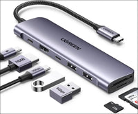 Revodok 1071 USB C Hub, 7 in 1 Multiport Adapter with 4K HDMI, 100W PD Charging, Type A& USB C 5Gbps Data Ports and SD/TF Card Reader for PC, Laptop, iMac, MacBook Air, iPad, iPhone 16/15