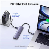 Revodok 1071 USB C Hub, 7 in 1 Multiport Adapter with 4K HDMI, 100W PD Charging, Type A& USB C 5Gbps Data Ports and SD/TF Card Reader for PC, Laptop, iMac, MacBook Air, iPad, iPhone 16/15