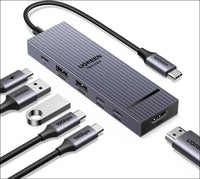 Revodok Pro 106 USB C Hub 10Gbps, 6-in-1 Multiport Adapter with HDMI 4K@60Hz Display, 2 Type A and C 3.2 Data Ports, 100W PD for M4 MacBook, iPad, HP Laptops, Mac Mini, iPhone 16/15
