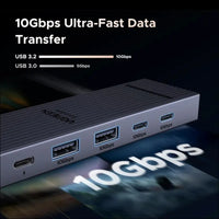 Revodok Pro 106 USB C Hub 10Gbps, 6-in-1 Multiport Adapter with HDMI 4K@60Hz Display, 2 Type A and C 3.2 Data Ports, 100W PD for M4 MacBook, iPad, HP Laptops, Mac Mini, iPhone 16/15