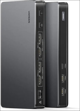 Revodok Pro 209 USB C Docking Station, DisplayLink 9-in-1 Dual 4K@60hz Monitor Dock for MacBook & Windows with 2 DP & 2 HDMI, 10Gbps Type C& A Data