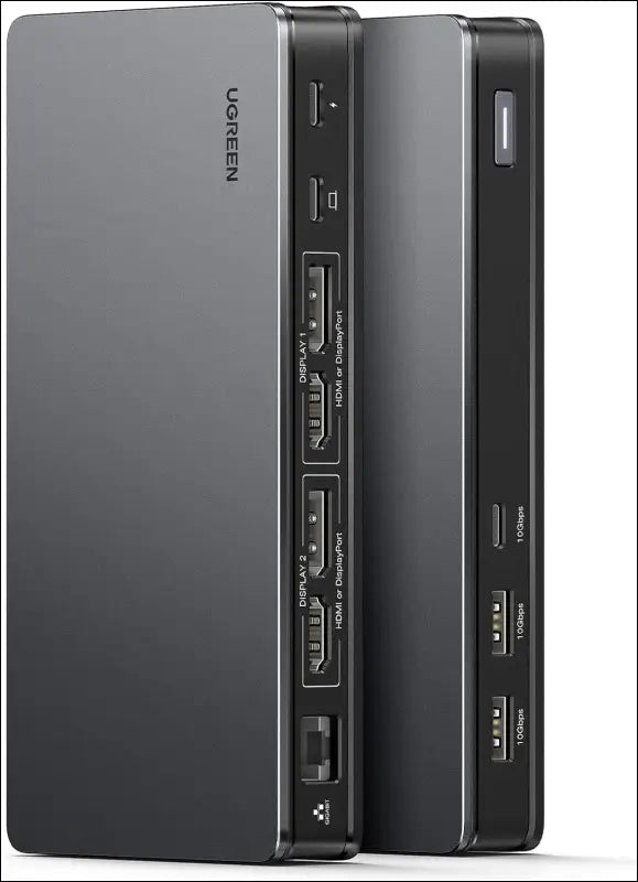 Revodok Pro 209 USB C Docking Station, DisplayLink 9-in-1 Dual 4K@60hz Monitor Dock for MacBook & Windows with 2 DP & 2 HDMI, 10Gbps Type C& A Data Ports, 100W PD, Gigabit Ethernet for PC