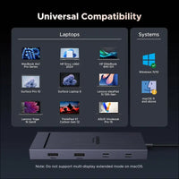 Revodok Pro 2102 USB C Docking Station Dual Monitor, 10 in 1 Dock with 4K@60Hz HDMI Display, Type A&C 3.2 Ports, SD/TF Card Reader, PD 100W Charging, Gigabit Ethernet Adapter for Laptop
