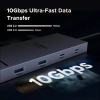 Revodok Pro 2102 USB C Docking Station Dual Monitor, 10 in 1 Dock with 4K@60Hz HDMI Display, Type A&C 3.2 Ports, SD/TF Card Reader, PD 100W Charging, Gigabit Ethernet Adapter for Laptop