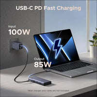 Revodok Pro 308 USB C Docking Station, 8 in 1 Hub Triple Display with 4K@60Hz HDMI and DisplayPort, 10Gbps 2 Type C& A Data Ports, 100W PD for PC, Laptop, XPS, ThinkPad, Surface Pro and More