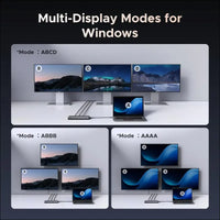 Revodok Pro 308 USB C Docking Station, 8 in 1 Hub Triple Display with 4K@60Hz HDMI and DisplayPort, 10Gbps 2 Type C& A Data Ports, 100W PD for PC, Laptop, XPS, ThinkPad, Surface Pro and More