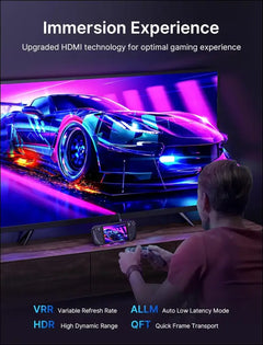 RGB Docking Station for Steam Deck (OLED)/ROG Ally/Legion Go, 12-in-1 Steam Deck Dock with 4K@120Hz HDMI & DisplayPort Gigabit Etherne USB-C 3.2 USB-A 3.2/2.0, SD/TF Slots 3.5mm Jack-HB1201S