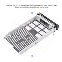 RGBS 3.5 Inch SAS SATA Hard Drive Tray Caddy with Drive Mounting Screws for DELL 3.5" F238F 0G302D G302D 0F238F 0X968D X968D SAS/SATAu,DELL Poweredge R610, R710, T610, T710 with...