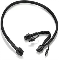 RGEEK Braided ATX PSU 8 Pin Male to Dual 8 Pin 6 + 2 Pin Pcie Male GPU Power Supply Splitter Adapter Cable for Corsair