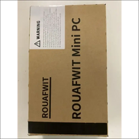 ROUAFWIT Mini PC N100 NAS 4 Bay Soft Router 3-in-1, DDR5 8G RAM 128G NVME SSD Office Desktop Micro Computer Network Storage, 2 x i226V 2.5GbE, Dual Fan, SPK/MIC