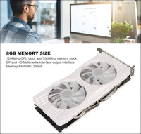 RX580 Desktop Graphics Card, 8GB GDDR5 256Bit RGB Gaming Video Card with Dual Cooling Fan for Computer PC, Support HD Dpoutput, PCI Express 3.0 Graphics Card for Game Office