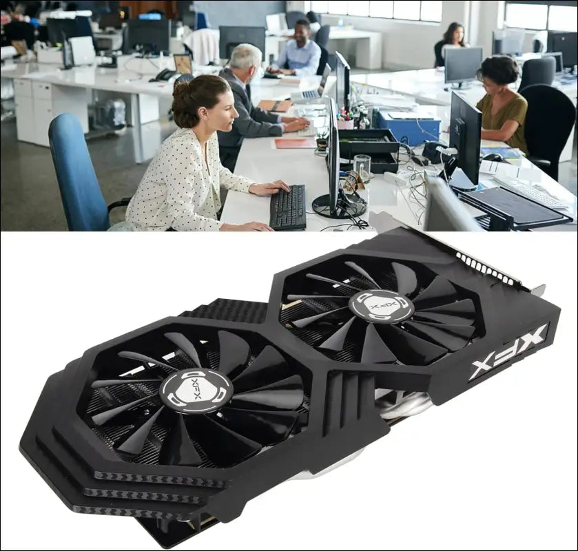 RX590 Graphics Card, 8GB GDDR5 256Bit Quiet Fast Heat Dissipation Desktop Computer Graphics Card, 8000Mhz 4096 X 2160 PCI Express 3.0 X16 DVI HDMI 3DP 8Pin Graphics Card for Gaming