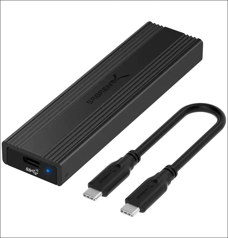 SABRENT USB 3.2 Type-C Tool-Free Enclosure for M.2 PCIe NVMe and SATA SSDs (EC-SNVE) - simple