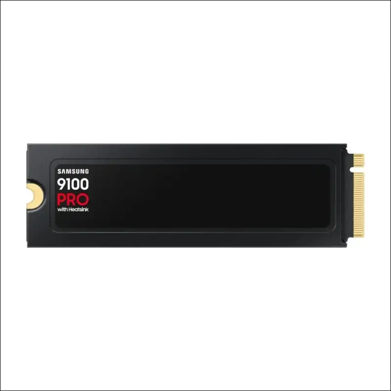 Samsung 9100 PRO Heatsink NVMe M.2 SSD, 4TB, PCIe 5.0, 14800MB/s Read, 13400MB/s Write, Internal SSD for PC/Console Gaming and Video Editing, Black, MZ-VAP4T0CW