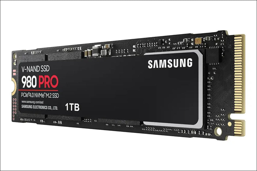 Samsung 980 PRO M.2 NVMe SSD (MZ-V8P2T0BW), 2 TB, PCIe 4.0, 7,000 MB/s Read, 5,000 MB/s Write, Internal Solid State Drive
