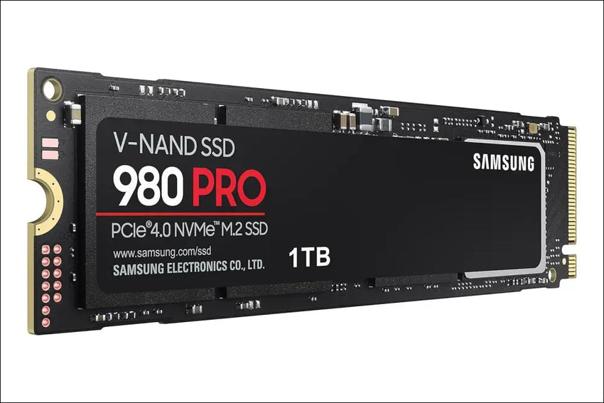 Samsung 980 PRO M.2 NVMe SSD (MZ-V8P2T0BW), 2 TB, PCIe 4.0, 7,000 MB/s Read, 5,000 MB/s Write, Internal Solid State Drive