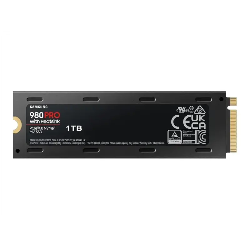 SAMSUNG 980 PRO SSD 1TB w/Heatsink PCIe Gen 4 NVMe M.2 Internal Solid State Drive, Heat Control, Max Speed, PS5 Compatible