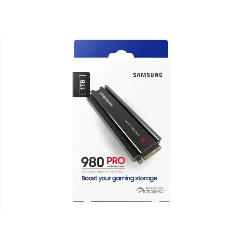 SAMSUNG 980 PRO SSD 1TB w/Heatsink PCIe Gen 4 NVMe M.2 Internal Solid State Drive, Heat Control, Max Speed, PS5 Compatible