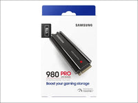 SAMSUNG 980 PRO SSD 1TB w/Heatsink PCIe Gen 4 NVMe M.2 Internal Solid State Drive, Heat Control, Max Speed, PS5 Compatible