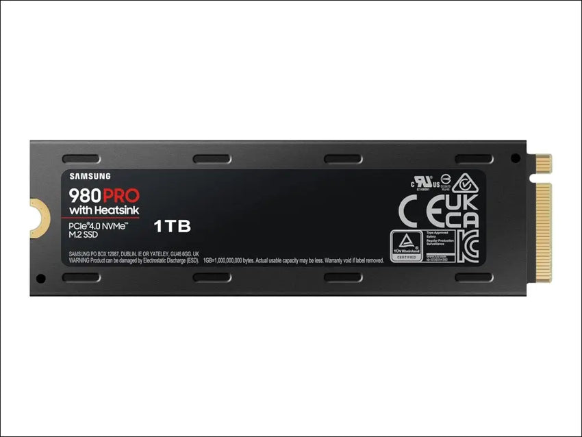 SAMSUNG 980 PRO SSD 1TB w/Heatsink PCIe Gen 4 NVMe M.2 Internal Solid State Drive, Heat Control, Max Speed, PS5 Compatible