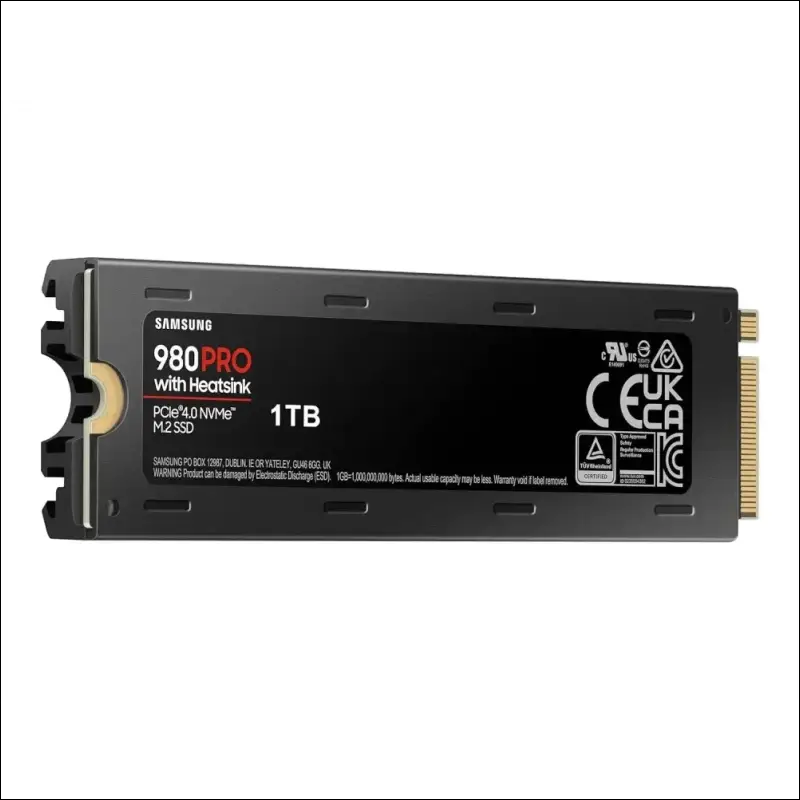 SAMSUNG 980 PRO SSD 1TB w/Heatsink PCIe Gen 4 NVMe M.2 Internal Solid State Drive, Heat Control, Max Speed, PS5 Compatible