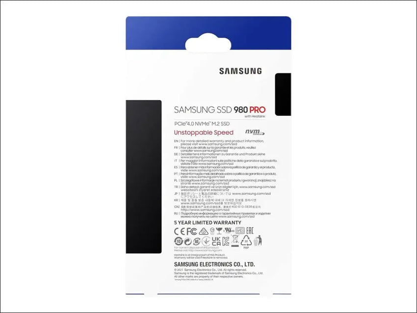 SAMSUNG 980 PRO SSD 1TB w/Heatsink PCIe Gen 4 NVMe M.2 Internal Solid State Drive, Heat Control, Max Speed, PS5 Compatible