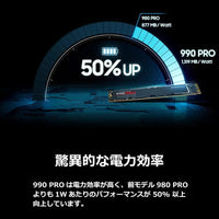Samsung 990 PRO 2TB PCIe Gen 4.0 x4 (Maximum Transfer Rate 7,450MB/s) NVMe M.2 (2280) Internal SSD MZ-V9P2T0B-IT/EC