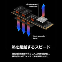 Samsung 990 PRO 2TB PCIe Gen 4.0 x4 (Maximum Transfer Rate 7,450MB/s) NVMe M.2 (2280) Internal SSD MZ-V9P2T0B-IT/EC