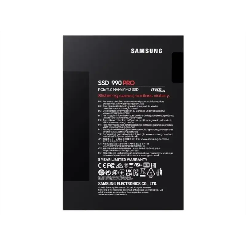 Samsung 990 PRO 4TB PCIe 4.0 NVMe M.2 SSD MZ-V9P4T0BW