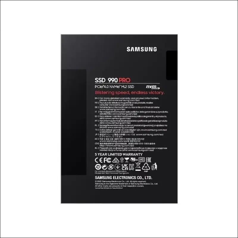 Samsung 990 PRO 4TB PCIe 4.0 NVMe M.2 SSD MZ-V9P4T0BW