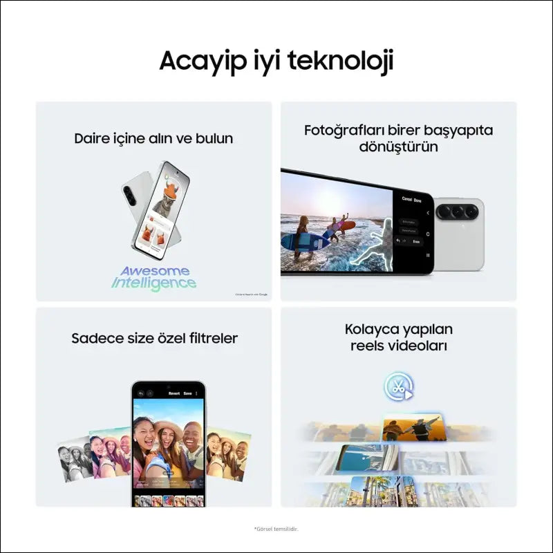 Samsung Galaxy A56 5G, Android Smartphone, 256GB Storage, 8GB RAM, Anthracite, 6X Operating System Upgrade, Big Screen, Long Battery Life, 8GB + 256GB