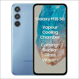 Samsung Galaxy M35 5G (Daybreak Blue,6GB RAM,128GB Storage)| Corning Gorilla Glass Victus+| AnTuTu Score 595K+ | Vapour Cooling Chamber | 6000mAh