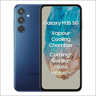 Samsung Galaxy M35 5G (Moonlight Blue,6GB RAM,128GB Storage)| Corning Gorilla Glass Victus+| AnTuTu Score 595K+ | Vapour Cooling Chamber | 6000mAh