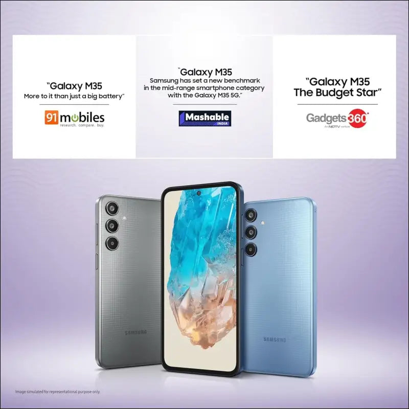 Samsung Galaxy M35 5G (Thunder Grey,6GB RAM,128GB Storage)| Corning Gorilla Glass Victus+| AnTuTu Score 595K+ | Vapour Cooling Chamber | 6000mAh Battery | 120Hz Super AMOLED...