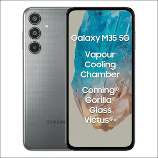Samsung Galaxy M35 5G (Thunder Grey,6GB RAM,128GB Storage)| Corning Gorilla Glass Victus+| AnTuTu Score 595K+ | Vapour Cooling Chamber | 6000mAh
