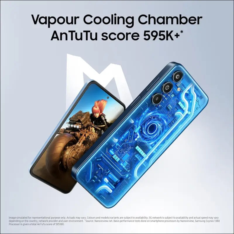 Samsung Galaxy M35 5G (Thunder Grey,6GB RAM,128GB Storage)| Corning Gorilla Glass Victus+| AnTuTu Score 595K+ | Vapour Cooling Chamber | 6000mAh Battery | 120Hz Super AMOLED...