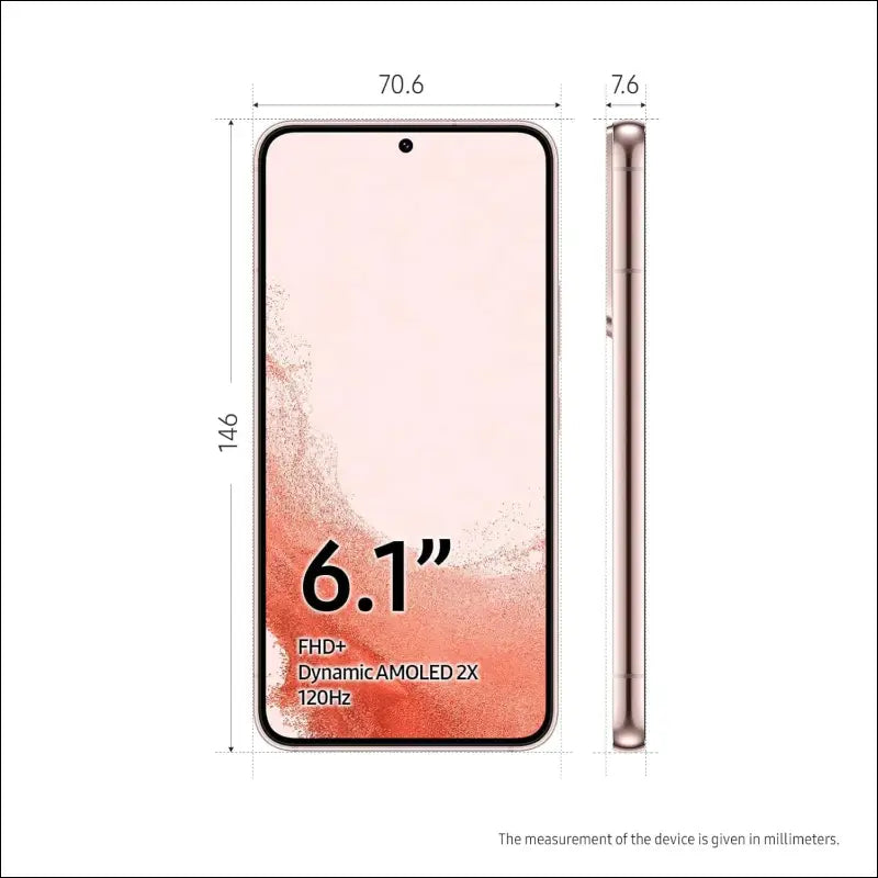 Samsung Galaxy S22 5G (S901) 128GB Pink - Excellent (Renewed)