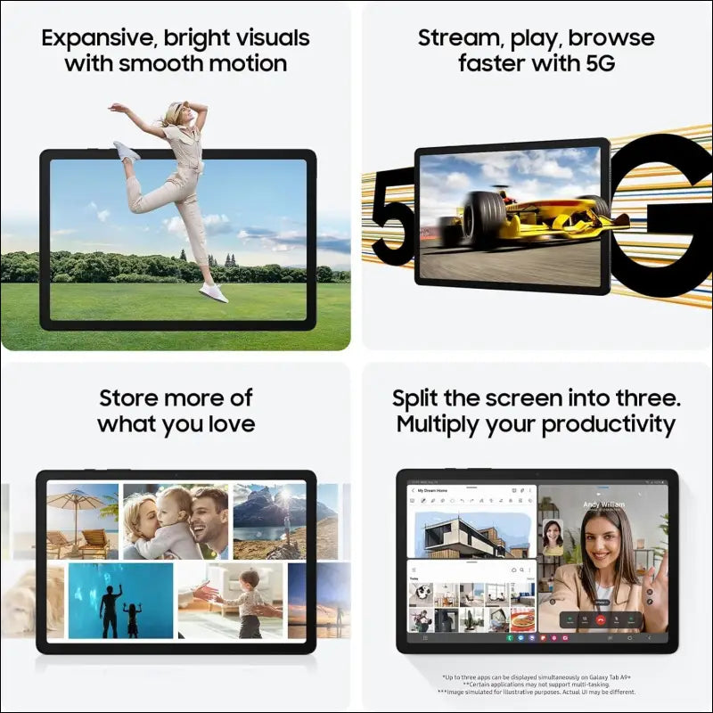 Samsung Galaxy Tab A9+ WiFi Tablet, 64GB, Unlocked, Graphite [AU Version]
