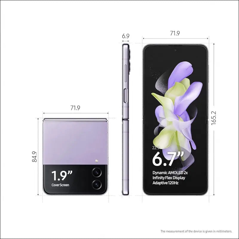 Samsung Galaxy Z Flip 4 5G, 128GB, Bora Purple (Renewed)