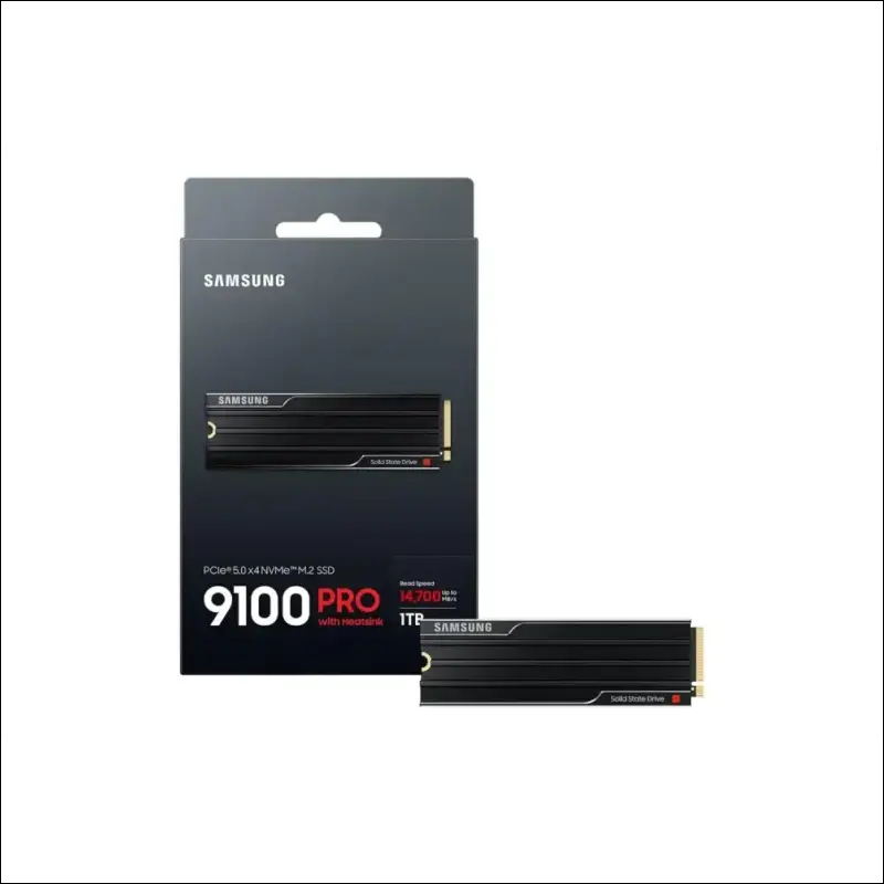 SAMSUNG Memory MZ-VAP1T0CW 9100 PRO Internal SSD with 1TB Heatsink, PCIe 5.0 x4, NVMe 2.0, SSD Designed for Professionals and Gamers, Compatible with PC and PlayStation 5