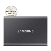 SAMSUNG SSD T7 1TB Portable External SSD, Up to USB 3.2 Gen 2, Reliable Storage for Gaming, Students, Professionals, Grey