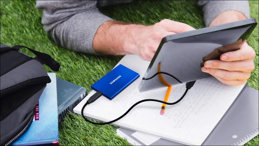 SAMSUNG SSD T7 1TB Portable External SSD, Up to USB 3.2 Gen 2, Reliable Storage for Gaming, Students, Professionals, Grey