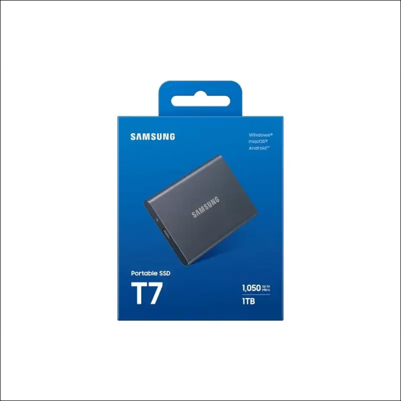 SAMSUNG SSD T7 1TB Portable External SSD, Up to USB 3.2 Gen 2, Reliable Storage for Gaming, Students, Professionals, Grey