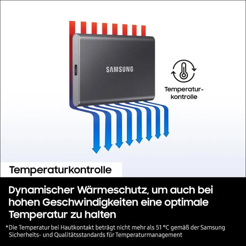 SAMSUNG SSD T7 1TB Portable External SSD, Up to USB 3.2 Gen 2, Reliable Storage for Gaming, Students, Professionals, Grey