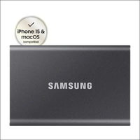 SAMSUNG SSD T7 1TB Portable External SSD, Up to USB 3.2 Gen 2, Reliable Storage for Gaming, Students, Professionals, Grey