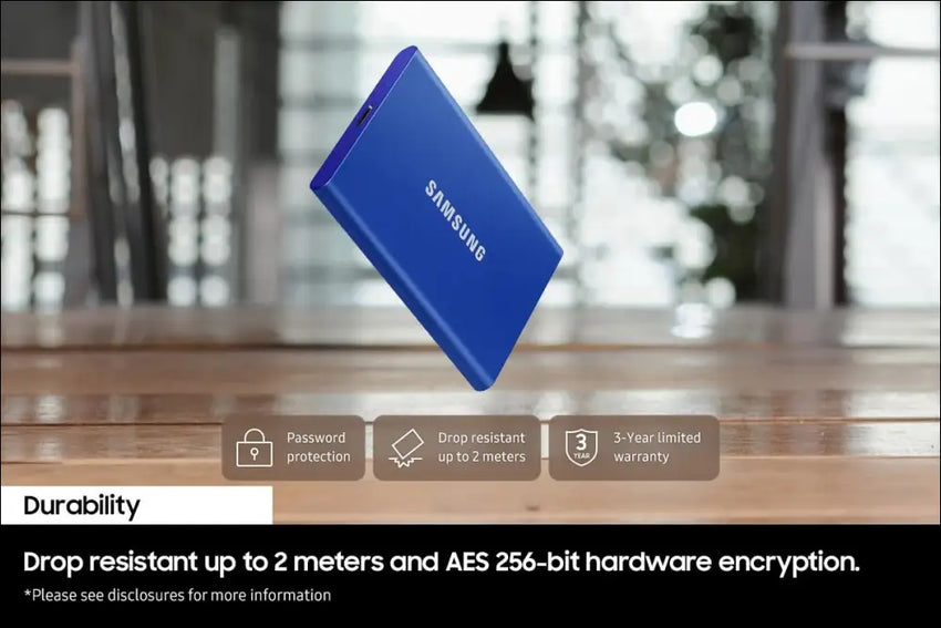 SAMSUNG SSD T7 2TB Portable External SSD, Up to USB 3.2 Gen 2, Reliable Storage for Gaming, Students, Professionals, Grey