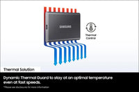 SAMSUNG SSD T7 2TB Portable External SSD, Up to USB 3.2 Gen 2, Reliable Storage for Gaming, Students, Professionals, Grey