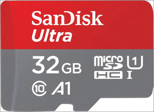 SanDisk 32GB Ultra microSDHC UHS-I Memory Card with Adapter - 120MB/s, C10, U1, Full HD, A1, Micro SD Card - SDSQUA4-032G-GN6MA