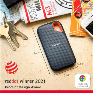 SanDisk 4TB Extreme Portable SSD - Up to 1050MB/s - USB-C, USB 3.2 Gen 2 - External Solid State Drive - SDSSDE61-4T00-G25
